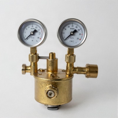 Ilustración del catálogo 2026 para FI-COR-014: Regulador con flujómetro / Regulator Flowmeter. No representa necesariamente el modelo exacto.